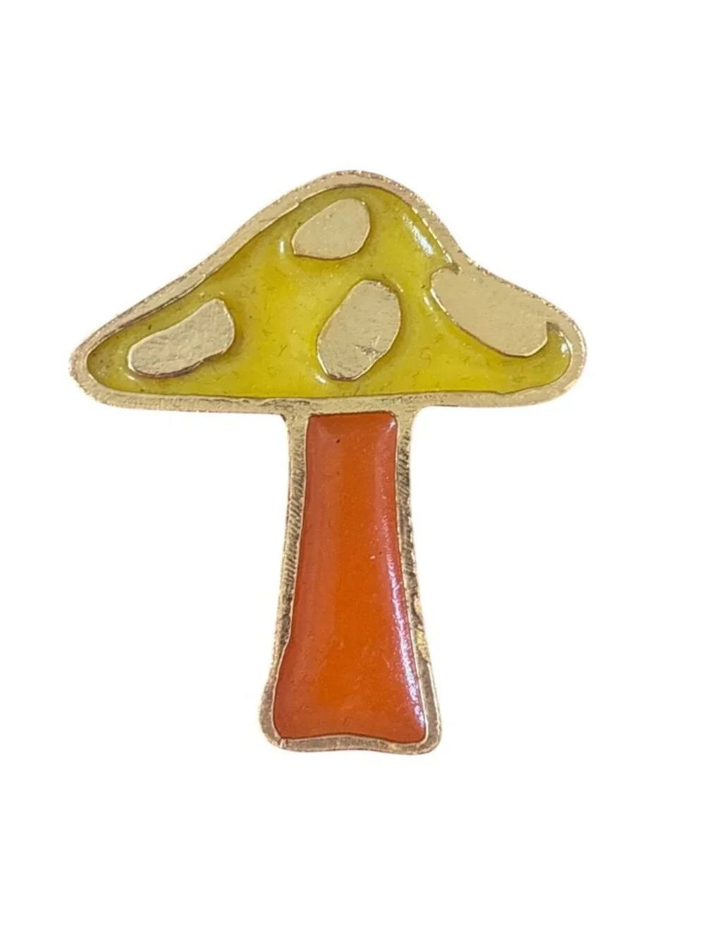 Vintage Mr. We 60s MCM Mushroom Collection Pin Stained Glass Lucite Brooch RARE